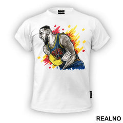 Lebron James Cleveland Cavs 23 Red Yellow Blue Art - NBA - Košarka