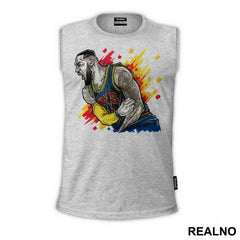 Lebron James Cleveland Cavs 23 Red Yellow Blue Art - NBA - Košarka