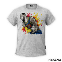 Lebron James Cleveland Cavs 23 Red Yellow Blue Art - NBA - Košarka