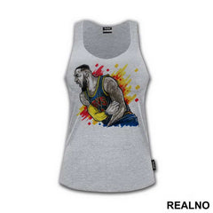 Lebron James Cleveland Cavs 23 Red Yellow Blue Art - NBA - Košarka