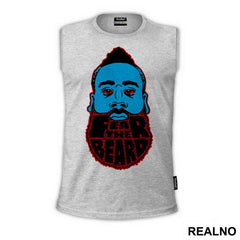 James Harden Fear The Beard Red And Blue Stencil - NBA - Košarka
