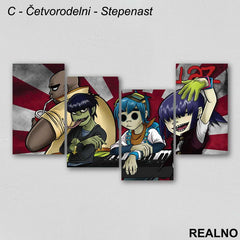 Gorillaz - Slika na platnu - Kanvas