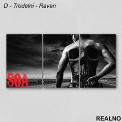 Jax - Red Logo - Sons Of Anarchy - SOA - Slika na platnu - Kanvas