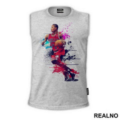 Derrick Rose Splash Artwork - NBA - Košarka