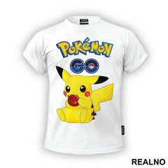 Pikachu And Apple - Pokemon - Go