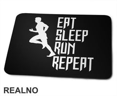 Eat, Sleep, Run, Repeat With Man - Trčanje - Running - Podloga za miš