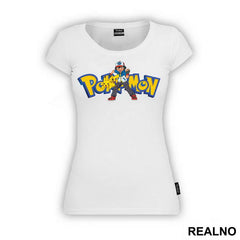 Ash, Pikachu And Logo - Pokemon