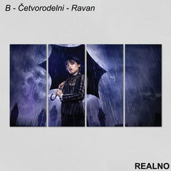 With An Umbrella - Purple Rain - Wednesday - Sreda - Slika na platnu - Kanvas