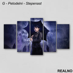 With An Umbrella - Purple Rain - Wednesday - Sreda - Slika na platnu - Kanvas