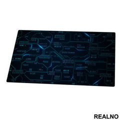 Blue Binary Code - Engineer - Podmetač za sto