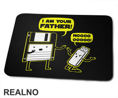 Usb And Floppy Disk - Your Father - Geek - Podloga za miš