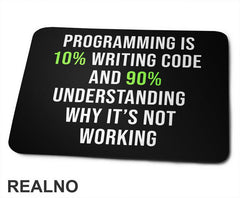 Programming And Writting Code - Geek - Podloga za miš