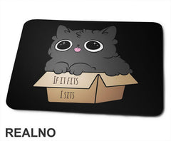 If It Fits I Stis - Kutija I Mačka - Cats - Podloga za miš