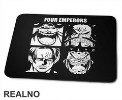 Four Emperors - White Outlines - One Piece - Podloga za miš