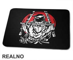 Zoro - Red Moon - One Piece - Podloga za miš