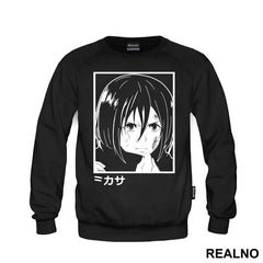 Mikasa Holding Her Scarf - Attack On Titan