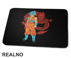 Dragon And Blue Saiyan - Goku - Dragon Ball - Podloga za miš