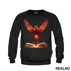 Phoenix Rising Out Of The Book - Harry Potter