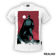 Red Background And The Moon - Batman - Majica