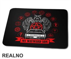 Dean, Sam And Castiel - Red Symbols - Supernatural - Podloga za miš