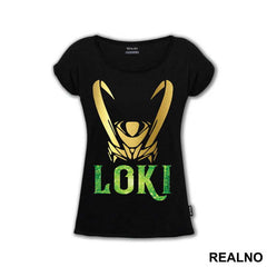 Golden Helmet And Logo - Loki - Avengers