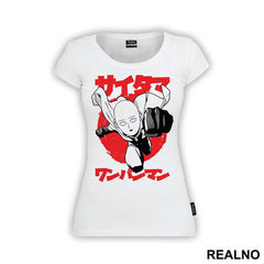 Saitama Red Moon Fist - One Punch Man - Majica