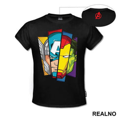 4 Faces - Thor - Captain America - Iron Man - Hulk - Avengers