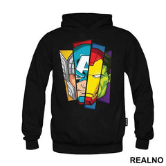 4 Faces - Thor - Captain America - Iron Man - Hulk - Avengers