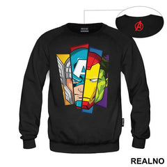 4 Faces - Thor - Captain America - Iron Man - Hulk - Avengers