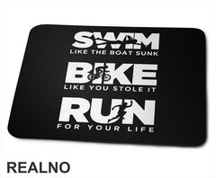 Triathlon - Swim, Bike, Run - Trčanje - Running - Podloga za miš