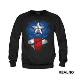 Ripped Shirt - Chest Logo - Captain America - Avengers
