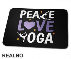 Peace, Love And - Yoga - Podloga za miš