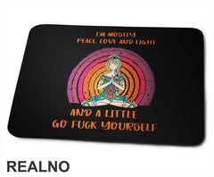 Peace, Love And Light - Yoga - Podloga za miš