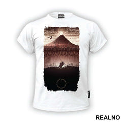 OUTLET Bela muška majica veličine 3XL - LOTR - 3819