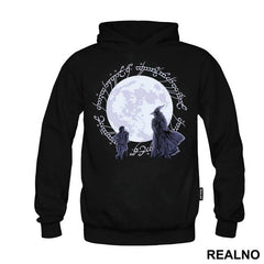 Bilbo Baggins And Gandalf Infront Of The Moon - Lord Of The Rings - LOTR