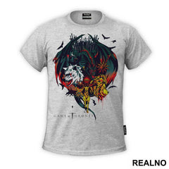 House Sigils: Dragon, Lion, Stag, Dire Wolf, Sun Spear - Game Of Thrones - GOT - Majica