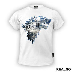 Winter Is Coming Snow Dire Wolf Sigil - Game Of Thrones - GOT - Majica