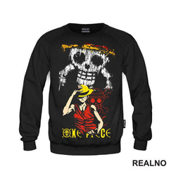 Mottled Skull And Luffy - One Piece