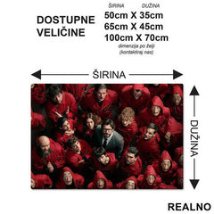 Group - La Casa de Papel - Money Heist - Podmetač za sto