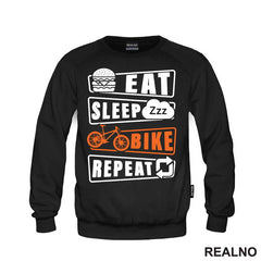 Eat, Sleep, Repeat - Orange - Bickilovi - Bike - Majica