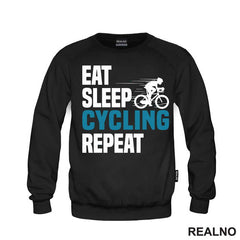 Eat, Sleep, Cycling, Repeat - Blue - Bickilovi - Bike - Majica