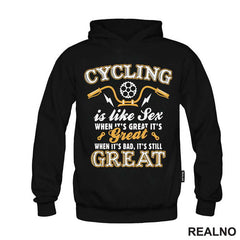 Cycling Is Like Sex - Handlebar - Bickilovi - Bike - Majica
