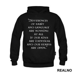 Differences Of Habit And Language Are Nothing At All If Our Aims Are Identical And Our Hearts Are Open - Quote by J.K. Rowling - Harry Potter - Majica