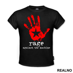 Rage Against The Machine - Red Hand And The Star - Muzika - Majica