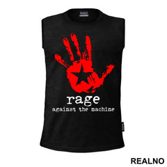 Rage Against The Machine - Red Hand And The Star - Muzika - Majica