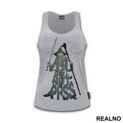 OUTLET Siva ženska majica bez rukava veličine XL - LOTR - 4346