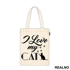 I Love My Cat - Paws Print - Mačke - Cat - Majica