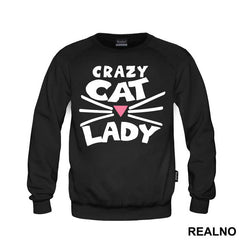 Crazy Cat Lady - Cat Whiskers And Pink Nose - Mačke - Cat - Majica