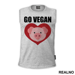 Go Vegan - Pig - Vegan - Majica