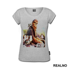 Chewbacca And His Friends - The Porgs - Colorfull - The Last Jedi - Star Wars - Majica